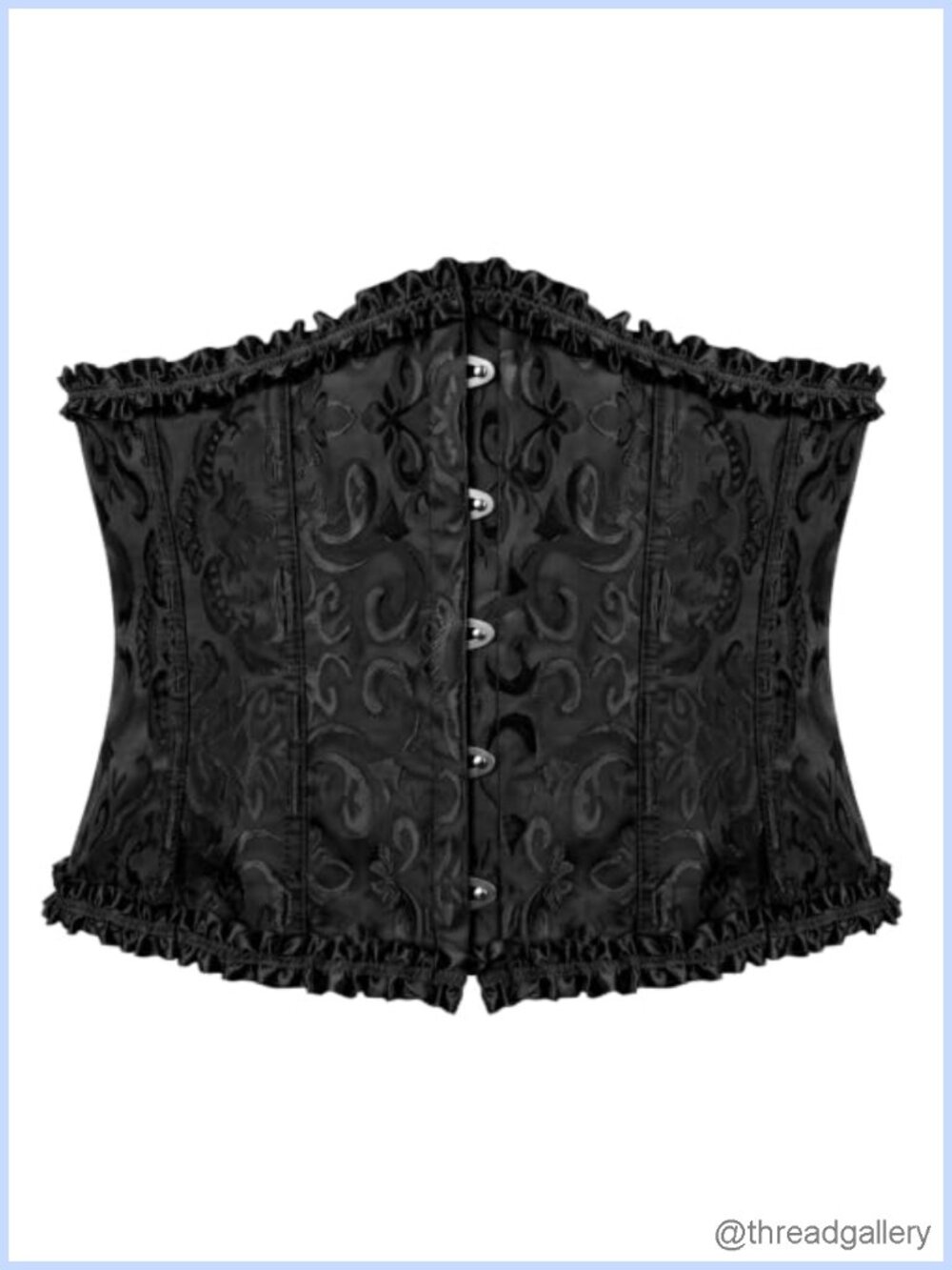 Floral Jacquard Underbust Corset Belt Renaissance Costume